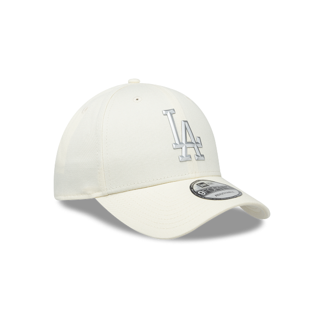 Los Angeles Dodgers MLB Metal Badge 9FORTY Strapback Blanca