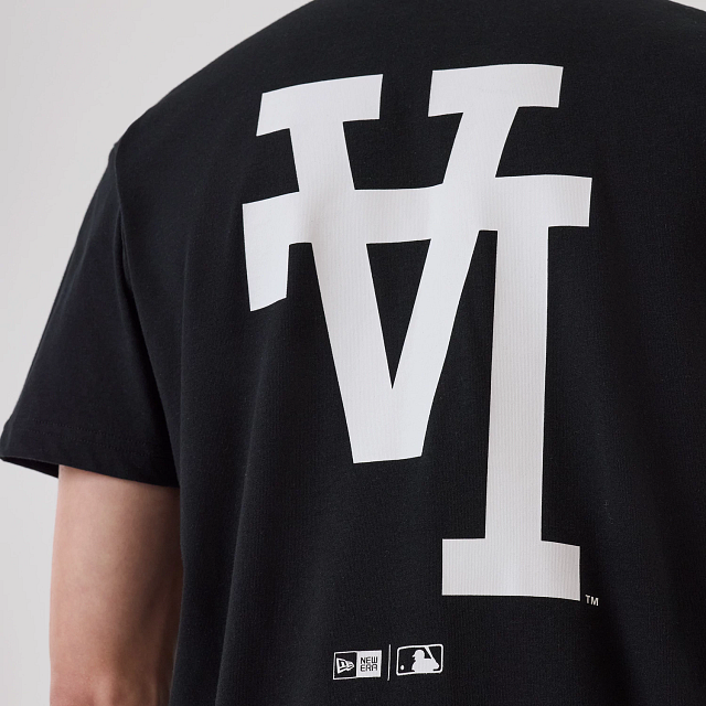Playera Manga Corta Los Angeles Dodgers MLB Upside Down Negra