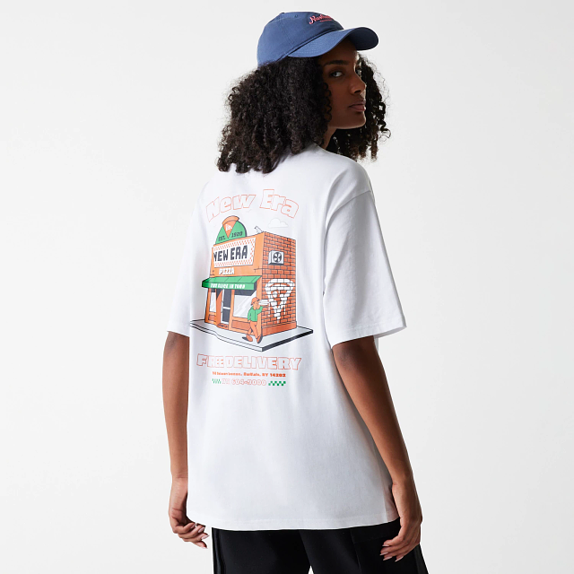 Playera Manga Corta New Era Store Graphic Blanca