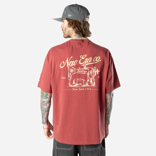 Playera Manga Corta New Era Heritage Roja