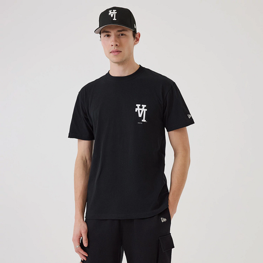 Playera Manga Corta Los Angeles Dodgers MLB Upside Down Negra