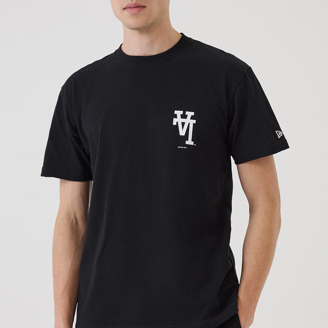 Playera Manga Corta Los Angeles Dodgers MLB Upside Down Negra