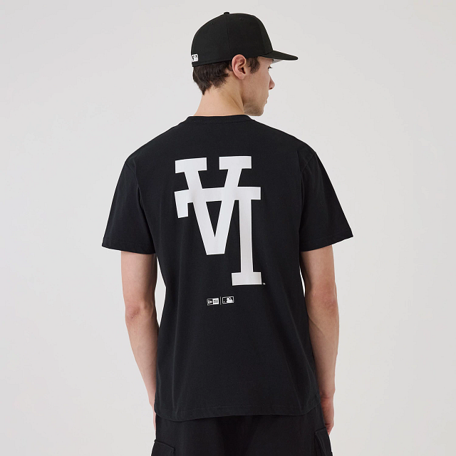 Playera Manga Corta Los Angeles Dodgers MLB Upside Down Negra
