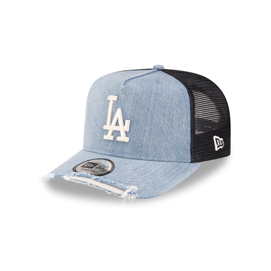 Los Angeles Dodgers MLB Damaged 9FORTY A-Frame Trucker Snapback