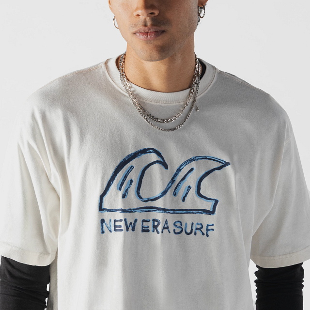 Playera Manga Corta New Era Surf Icon Blanca