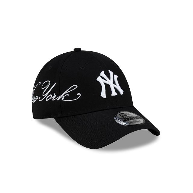 New York Yankees MLB CROSS PANELS SCRIPT 9FORTY Strapback
