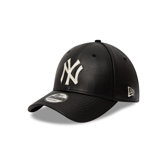 New York Yankees MLB Leather 9FORTY Strapback Negra