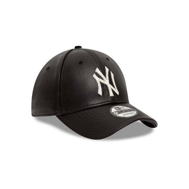 New York Yankees MLB Leather 9FORTY Strapback Negra