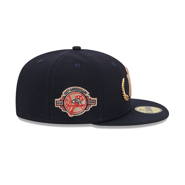 New York Yankees MLB Gold Leaf 59FIFTY Cerrada