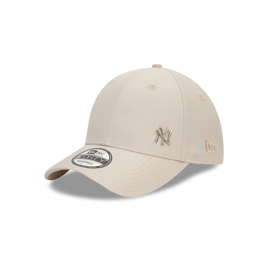 New York Yankees MLB Flawless Mini Logo 9FORTY Strapback Beige