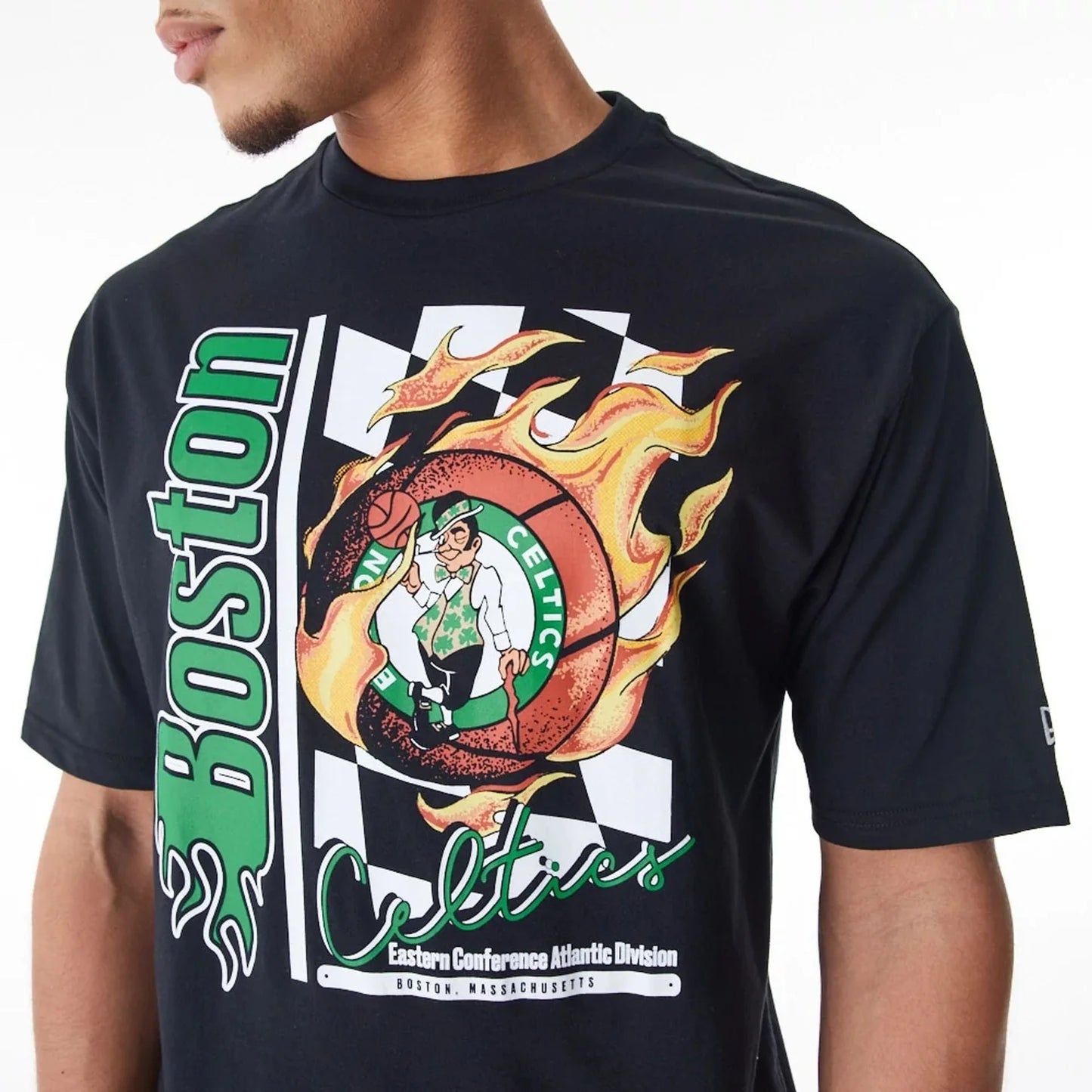 Playera Manga Corta Boston Celtics NBA Flames