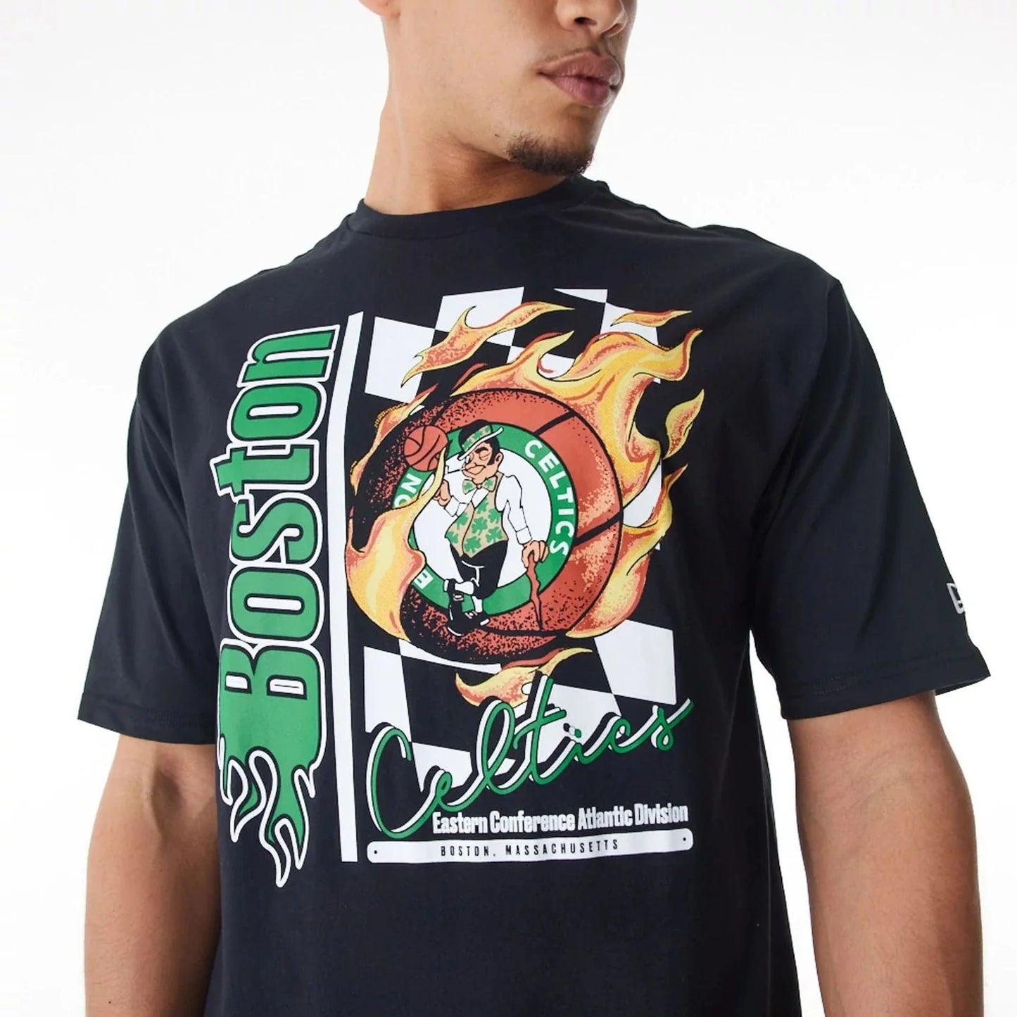 Playera Manga Corta Boston Celtics NBA Flames
