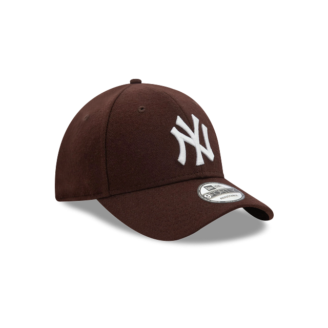 New York Yankees MLB Melton Wool 9FORTY Snapback Café