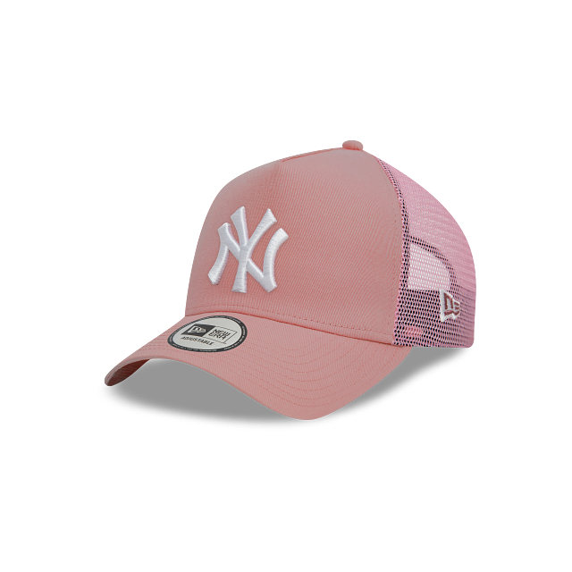 New York Yankees MLB League Essentials 9FORTY A-Frame Trucker Snapback Rosa