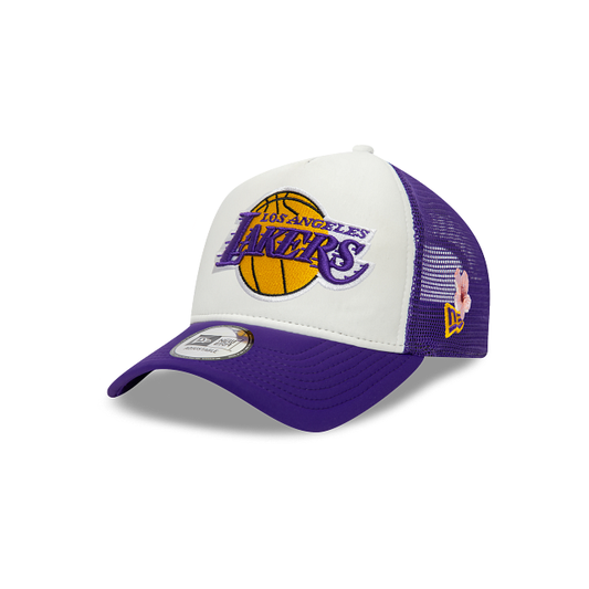 Los Angeles Lakers NBA Flower 9FORTY A-Frame Trucker Snapback