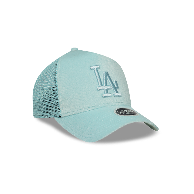 Los Angeles Dodgers MLB Women's Velour 9FORTY A-Frame Trucker Snapback Azul para Mujer