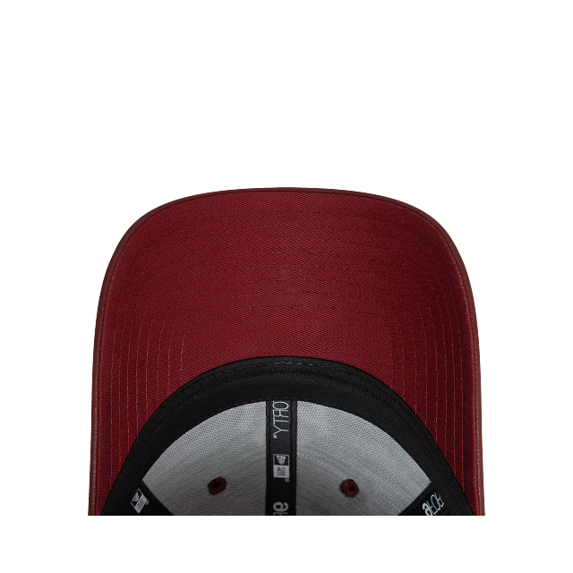 New York Yankees MLB Faux Leather Crinkled 9FORTY Strapback Roja para Mujer