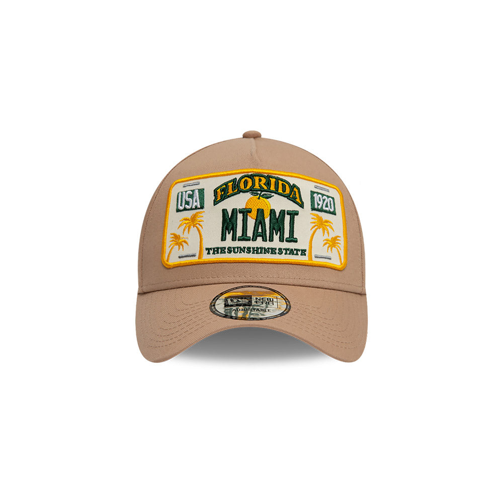 New Era License Plate Miami Florida 9FORTY A-Frame Snapback