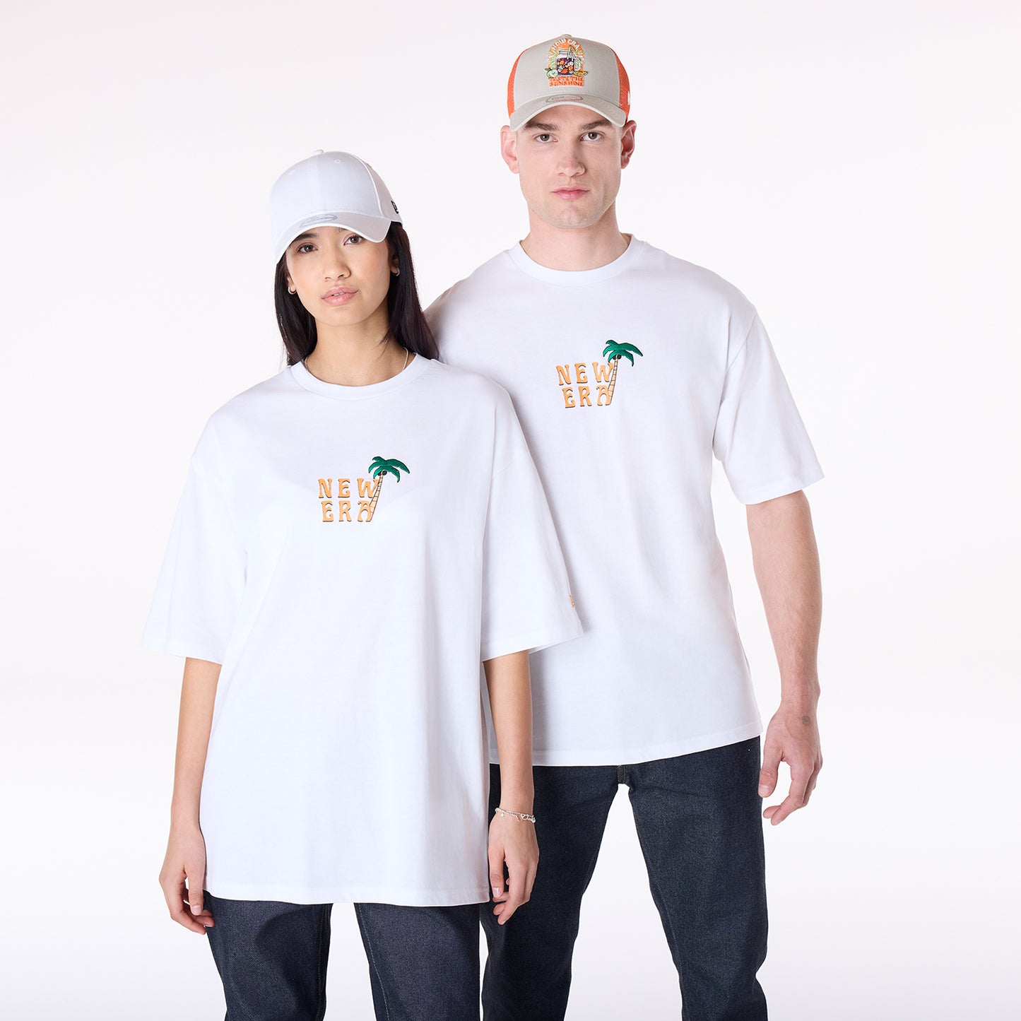 Playera Manga Corta New Era Summer Graphic Blanca