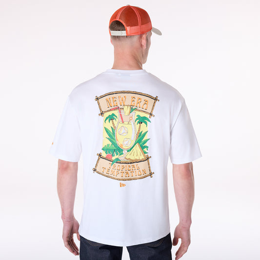 Playera Manga Corta New Era Summer Graphic Blanca