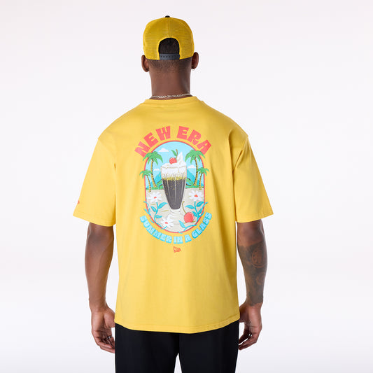 Playera Manga Corta New Era Summer Graphic Amarilla