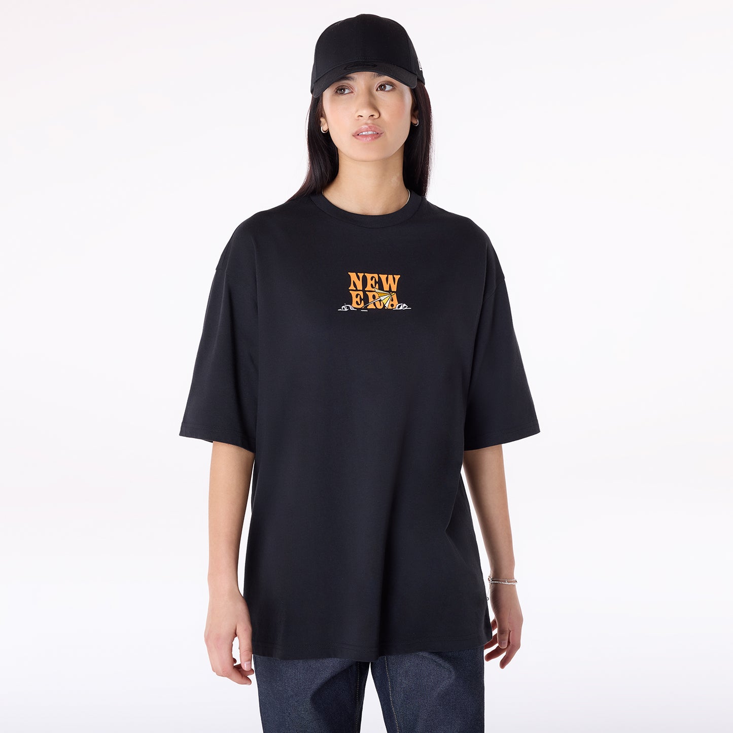 Playera Manga Corta New Era Summer Graphic Negra