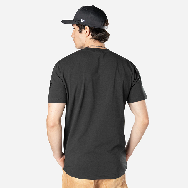 Playera Manga Corta Los Angeles Dodgers MLB Logo Select Black on Black