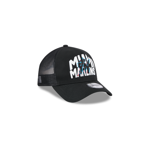 Miami Marlins MLB Kids League Essentials 9FORTY A-Frame Trucker Snapback para Niña o Niño