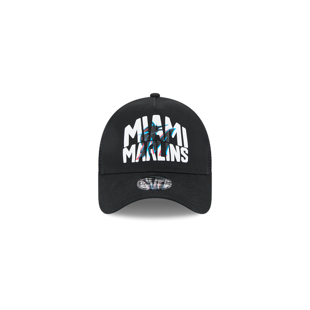 Miami Marlins MLB Kids League Essentials 9FORTY A-Frame Trucker Snapback para Niña o Niño
