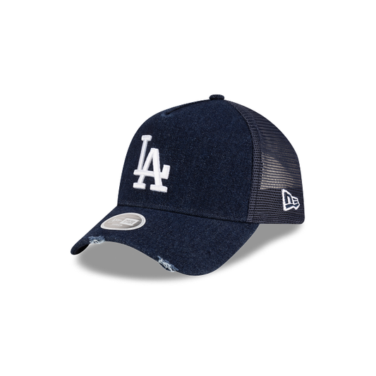 Los Angeles Dodgers MLB Denim 9FORTY A-Frame Trucker Snapback para Mujer