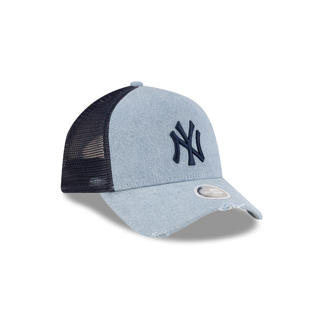 New York Yankees MLB Denim 9FORTY A-Frame Trucker Snapback para Mujer