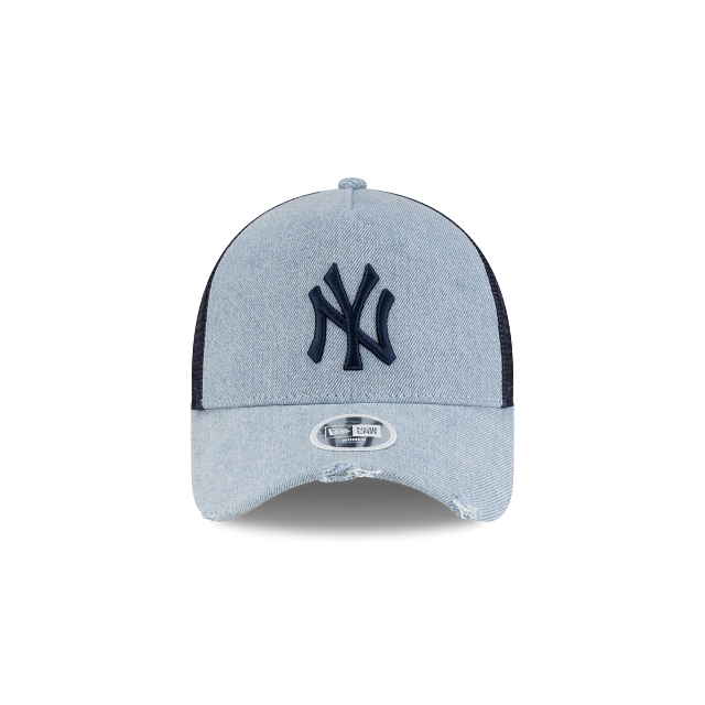 New York Yankees MLB Denim 9FORTY A-Frame Trucker Snapback para Mujer