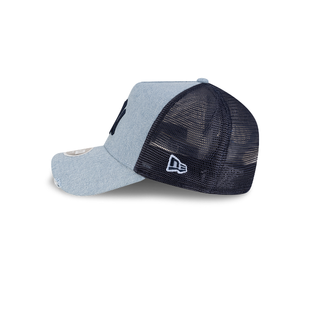 New York Yankees MLB Denim 9FORTY A-Frame Trucker Snapback para Mujer