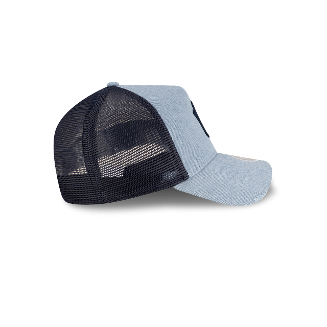 New York Yankees MLB Denim 9FORTY A-Frame Trucker Snapback para Mujer