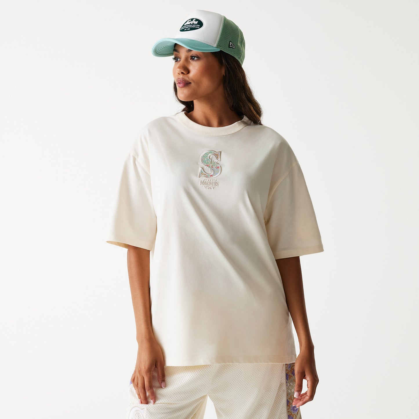 Playera Manga Corta Seattle Mariners MLB Floral Infilled