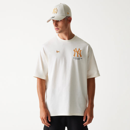 Playera Manga Corta New York Yankees MLB Baseball Graphic Blanca