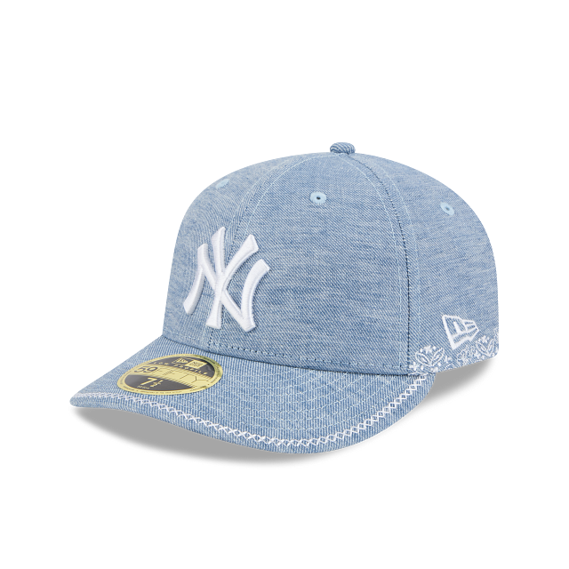 New York Yankees MLB Hand Stitched Chambray 59FIFTY Low Profile Cerrada