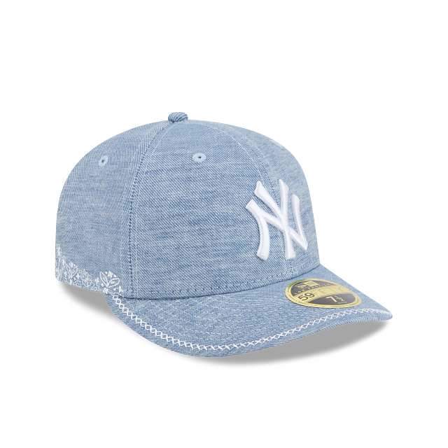 New York Yankees MLB Hand Stitched Chambray 59FIFTY Low Profile Cerrada
