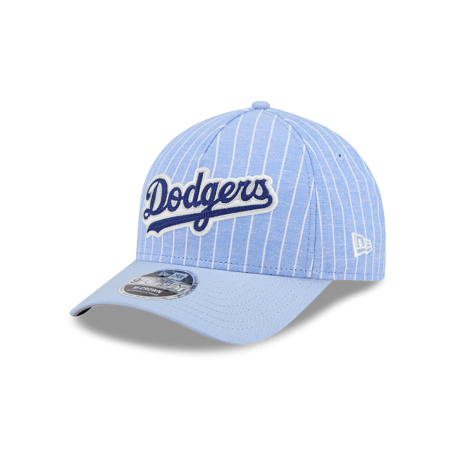 Los Angeles Dodgers MLB Pinstripe Linen 9FORTY M-Crown A-Frame Snapback