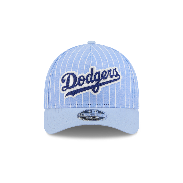 Los Angeles Dodgers MLB Pinstripe Linen 9FORTY M-Crown A-Frame Snapback