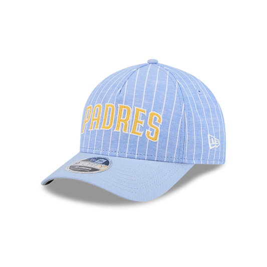 San Diego Padres MLB Pinstripe Linen 9FORTY M-Crown A-Frame Snapback