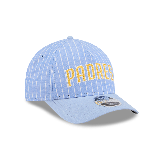 San Diego Padres MLB Pinstripe Linen 9FORTY M-Crown A-Frame Snapback