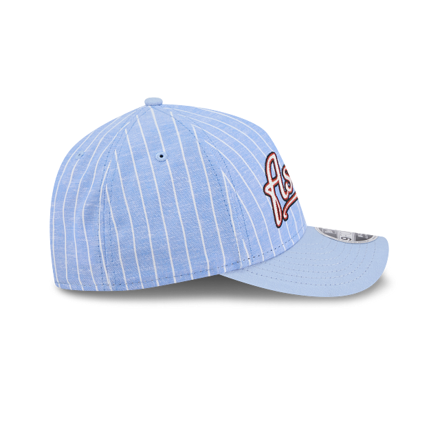 Houston Astros MLB Pinstripe Linen 9FORTY M-Crown A-Frame Snapback