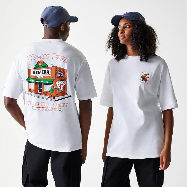 Playera Manga Corta New Era Store Graphic Blanca