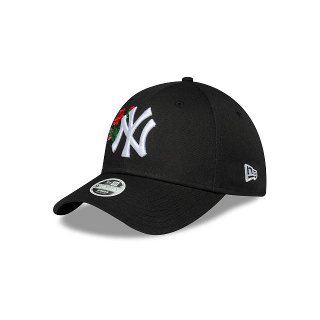 New York Yankees MLB Roses 9FORTY Strapback Negra para Mujer