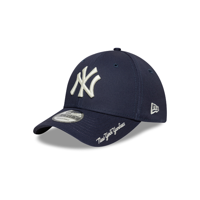 New York Yankees Visor Script 9FORTY Strapback