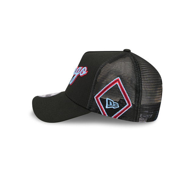 Chicago Bulls NBA City Edition 2025 9FORTY A-Frame Trucker Snapback