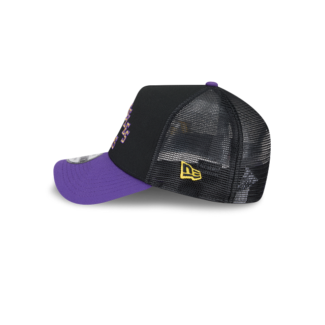 Los Angeles Lakers NBA City Edition 2025 9FORTY A-Frame Trucker Snapback
