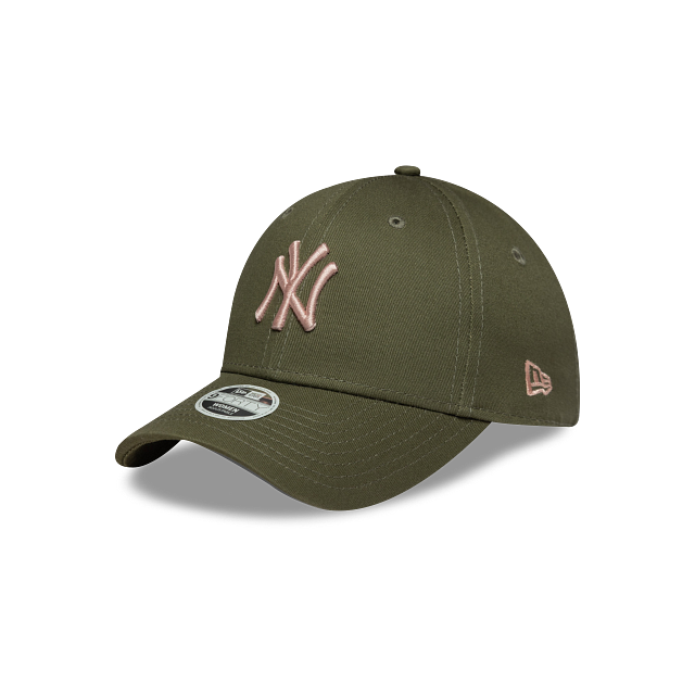 New York Yankees MLB Women's League Essentials Midi 9FORTY Strapback Olivo para Mujer