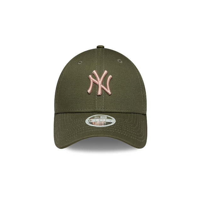 New York Yankees MLB Women's League Essentials Midi 9FORTY Strapback Olivo para Mujer